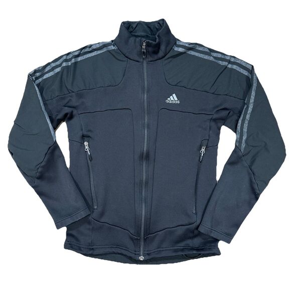 Adidas Terrex Swift Fleece Running Black Zipup Jacket Womens Medium - Picture 1 of 6